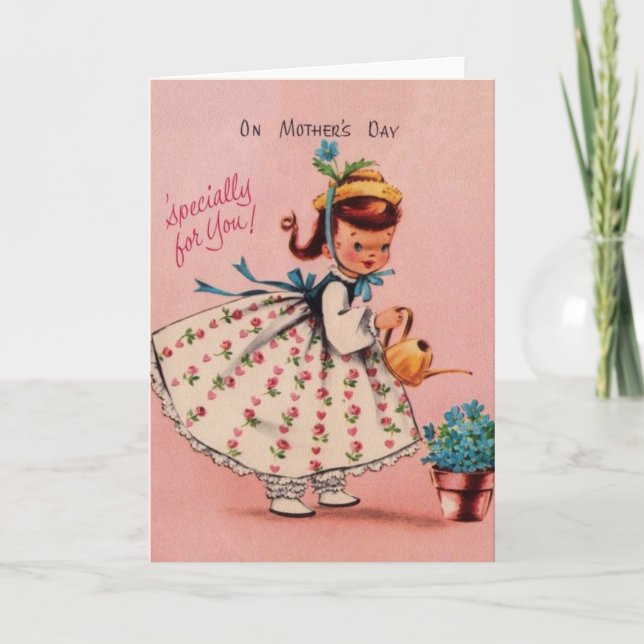 Retro Mother's Day Greeting Card (Front)