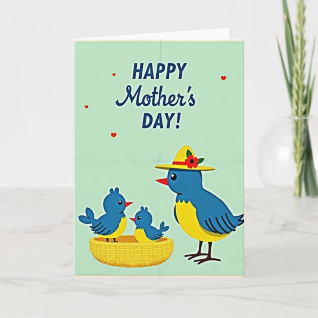 Retro Mothers Love Card (Front)