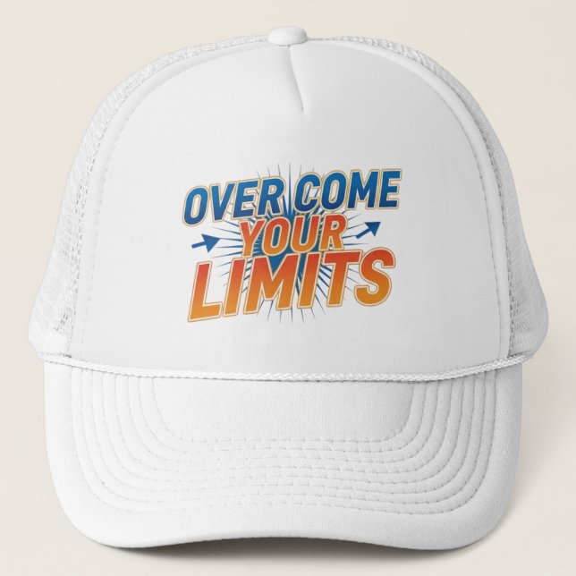 Retro Motivational Burst Design Trucker Hat (Front)