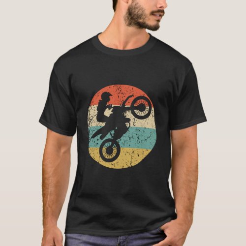 Retro Motocross Bike 1960S 1970S Vintage Style M T_Shirt