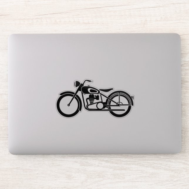 Retro Motorbike Lover Gift Idea sticker (Computer)