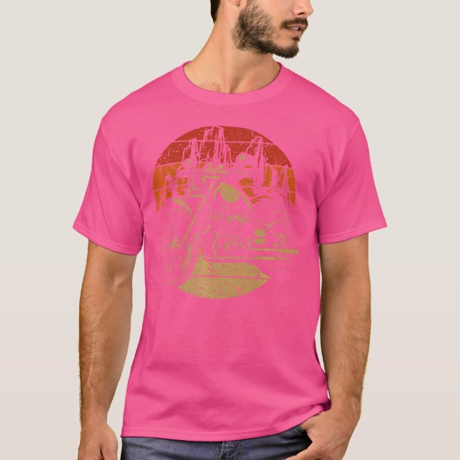 Retro Motorcycle Biker Motorbike Motorcycling T-Shirt (Front)