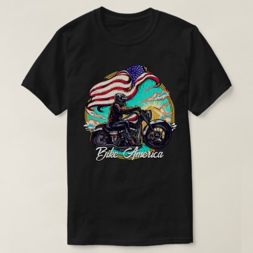 Retro Motorcycle  T_Shirt