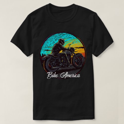 Retro Motorcycle  T_Shirt