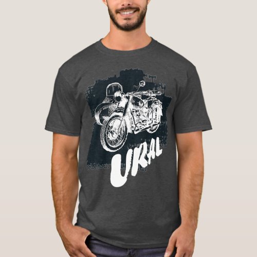 Retro Motorcycle Ural   Vintage Sidecar Premium T_Shirt