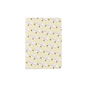 Retro Motorhome on Butter Yellow Passport Holder