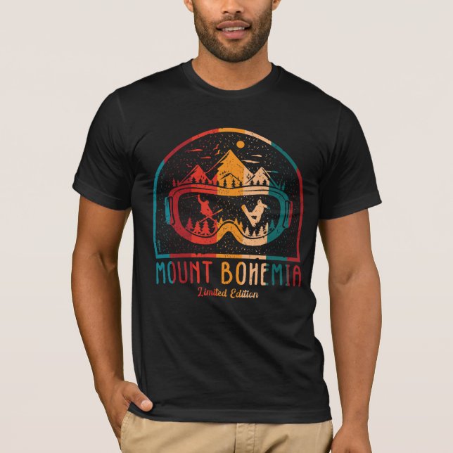 Retro Mount Bohemia Ski  T-Shirt (Front)