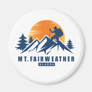 Retro Mount Fairweather Hike T-Shirt Magnet