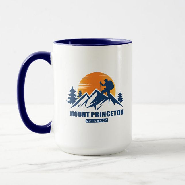 Retro Mount Princeton Hike T-Shirt Mug (Left)