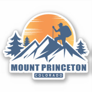 Retro Mount Princeton Hike T-Shirt Sticker