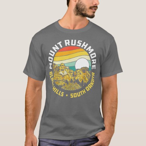 Retro Mount Rushmore National Memorial Vintage 80s T_Shirt