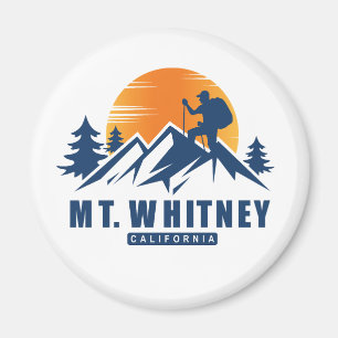 Retro Mount Whitney Hike T-Shirt Magnet