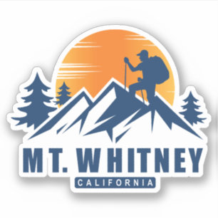 Retro Mount Whitney Hike T-Shirt Sticker
