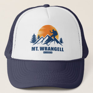 Retro Mount Wrangell Hike T-Shirt Trucker Hat
