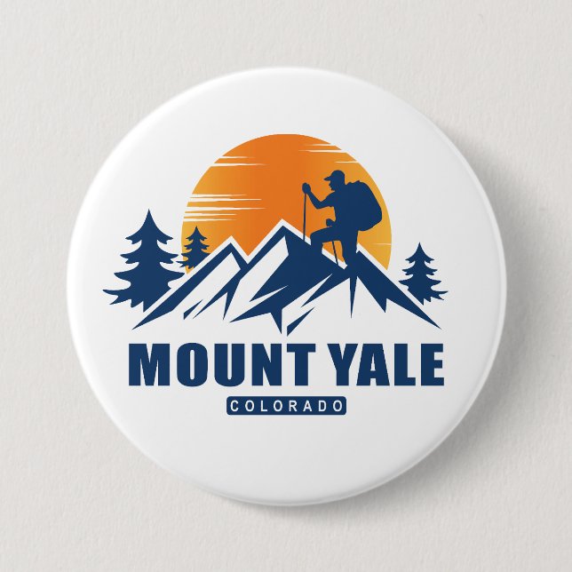 Retro Mount Yale Hike T-Shirt Button (Front)