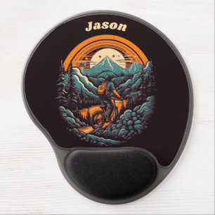 Retro Mountain Adventure Cycling Life, custom Gel Mouse Pad
