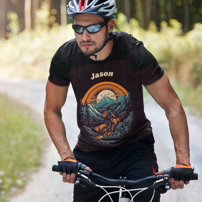 Retro Mountain Adventure Cycling Life, custom T-Shirt (Creator Uploaded)