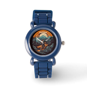 Retro Mountain Adventure Cycling Life, custom Watch