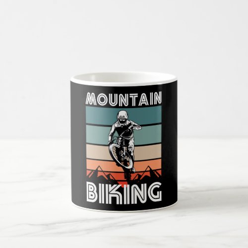 Retro Mountain Biking Gift for MTB Fans Coffee Mug