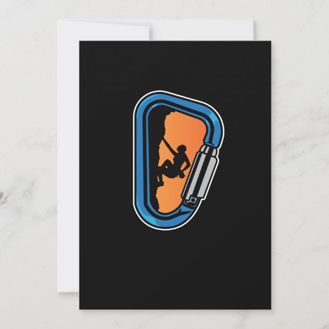 Retro Mountain Climber Rock Climbing Lover Graphic Thank You Card (Front)