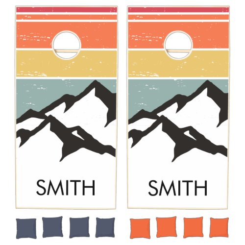 Retro Mountain custom Cornhole Set