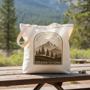 Retro Mountain Family Vacation Brown ID1136 Grocery Bag