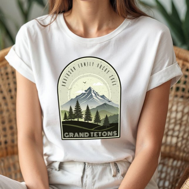 Retro Mountain Family Vacation Green ID1136 Tri-Blend Shirt (Creator Uploaded)