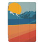 Retro Mountain Landscape Illustration Orange Blue iPad Pro Cover