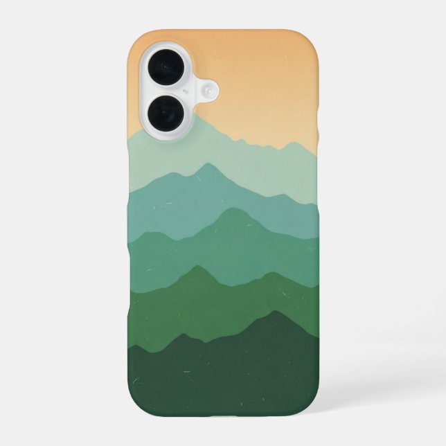 Retro Mountain Layers iPhone Case (Back)