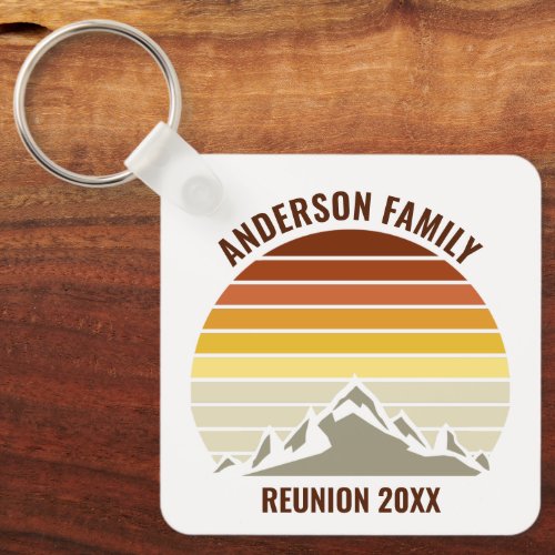 Retro Mountain Sunset Personalized