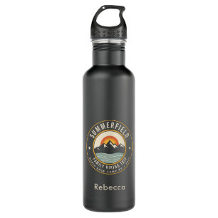 Retro Mountains Family Hiking Matching Custom Stainless Steel Water Bottle