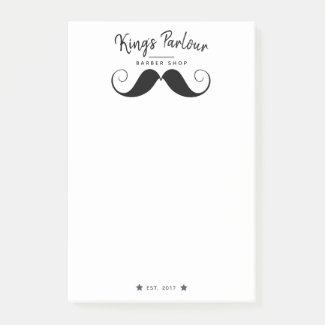 Retro Moustache - Barber Shop Merchandise Post-it Notes
