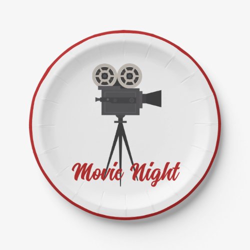 Retro Movie Camera Custom  Paper Plates