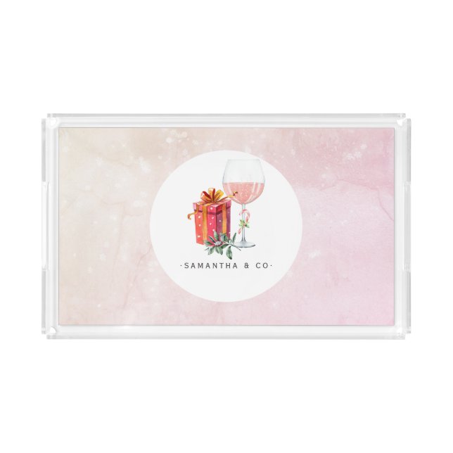 Retro Movie Christmas Acrylic Tray (Front)