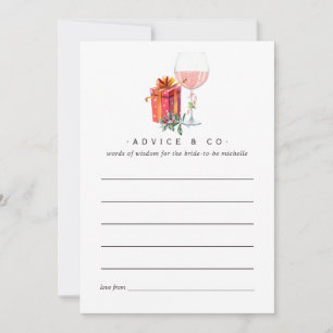 Retro Movie Christmas Bridal Shower Advice Card