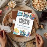 Retro Movie Night Kids Birthday Invitation<br><div class="desc">Turn down the lights and roll out the red carpet; it's time for a birthday premiere! Our 'Retro Movie Night Kids Birthday Invitation' is the perfect ticket to a blockbuster celebration. Designed with a nod to the golden age of cinema, this invitation sets the scene for a star-studded event, where...</div>