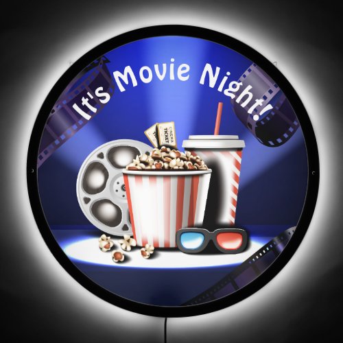 Retro Movie Night  LED Sign