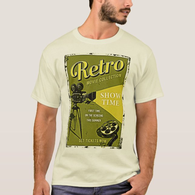 Retro Movie Poster T-Shirt (Front)