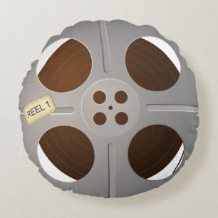 RETRO MOVIE REEL CLASSIC DESIGN ROUND PILLOW