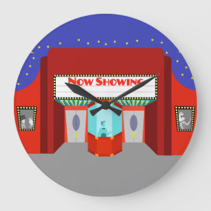 Retro Movie Theater Acrylic Round Wall Clock