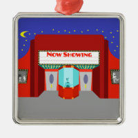 Retro Movie Theater Christmas Ornament