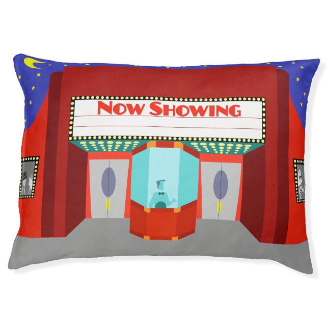 Retro Movie Theater Dog Bed (Front)