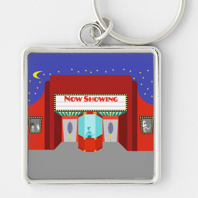 Retro Movie Theater Keychain (Front)