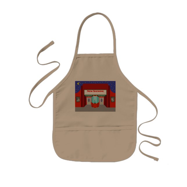 Retro Movie Theater Kid's Apron (Front)