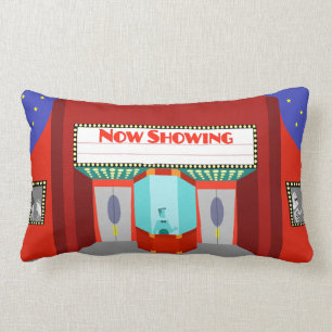 Retro Movie Theater Lumbar Pillow