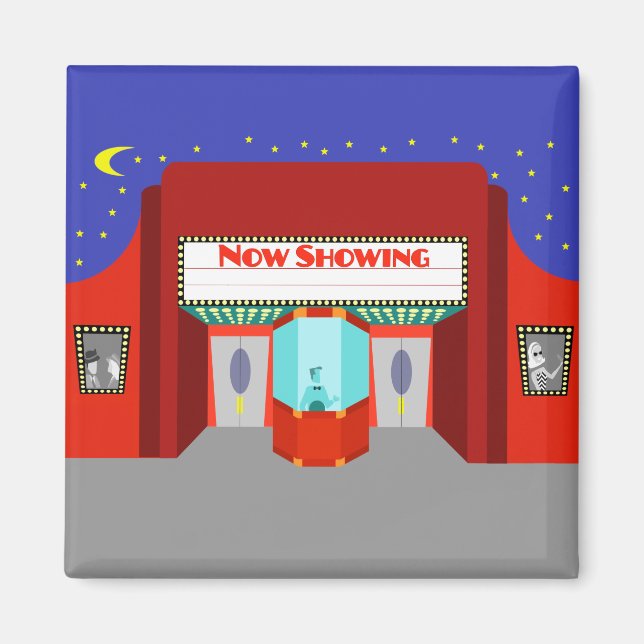 Retro Movie Theater Magnet (Front)