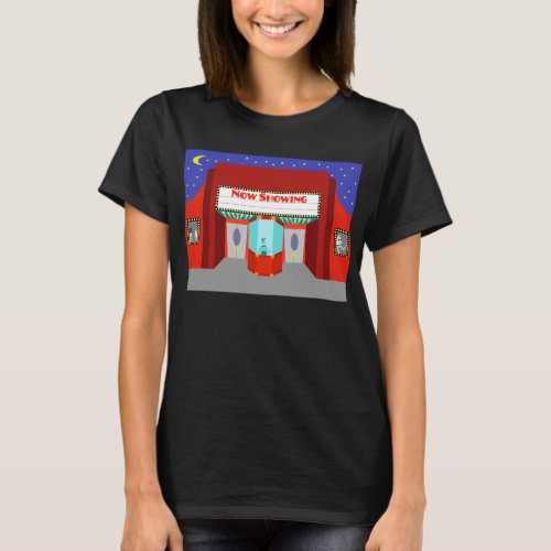 Retro Movie Theater Maternity T_Shirt