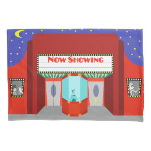 Retro Movie Theater Pillowcase