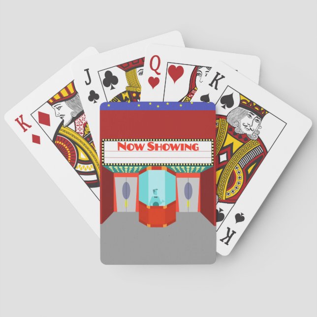 Retro Movie Theater Playing Cards (Back)