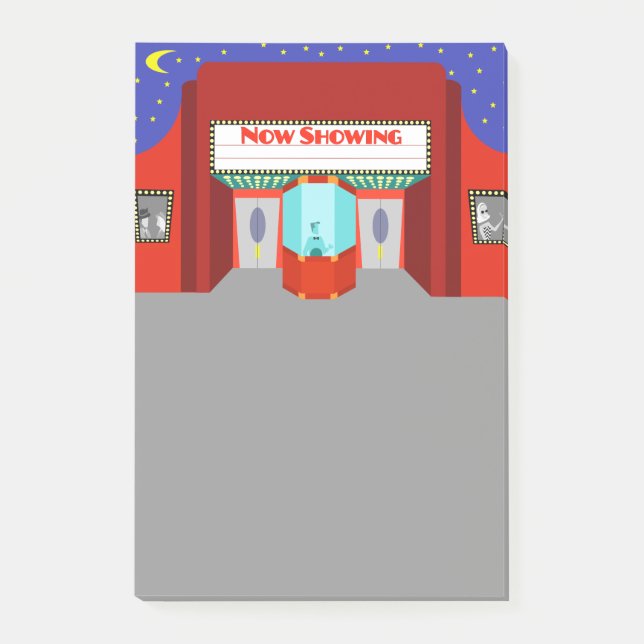 Retro Movie Theater Post-It Notes (Front)
